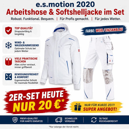 ☀️ WINTER-SALE IM SOMMER ❄️Softshelljacke x Bundhose e.s.motion 2020 Set