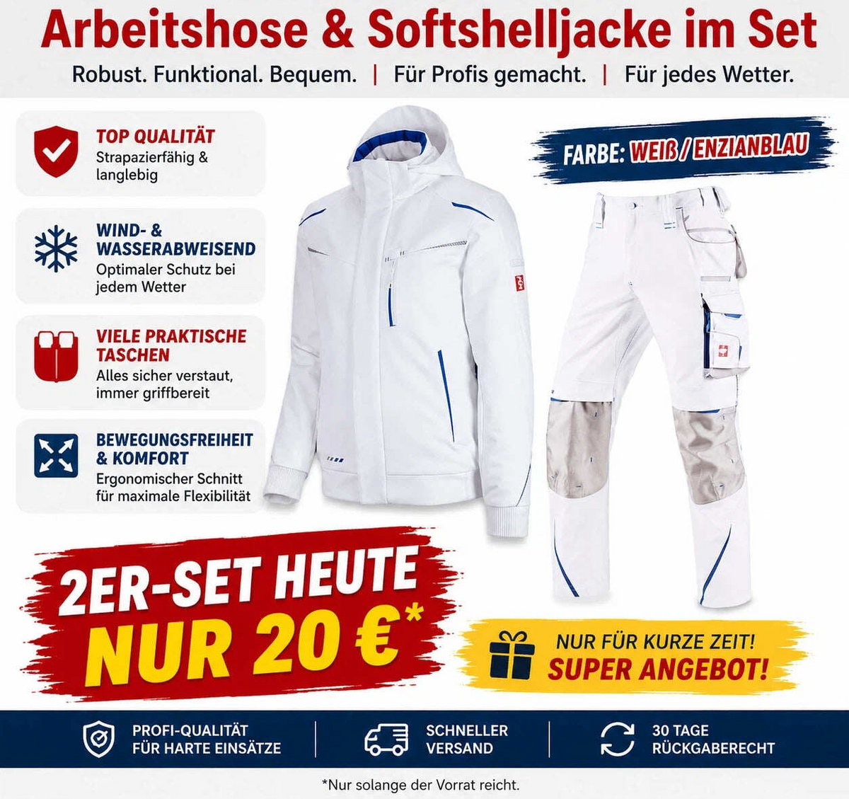 Offizieller Markenshop-Softshelljacke x Bundhose Set🔥