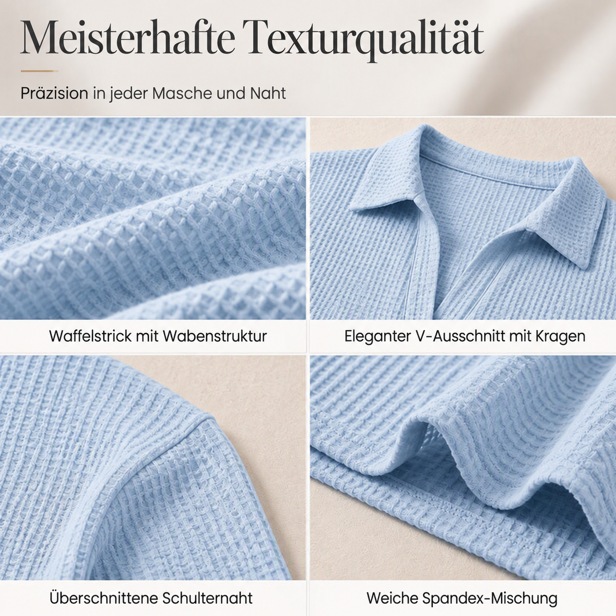 Bestseller🏆🧶 Damen-Strickoberteil mit V-Ausschnitt und langen Ärmeln