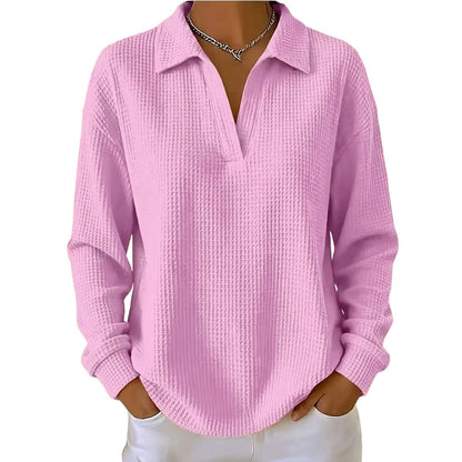 Bestseller🏆🧶 Damen-Strickoberteil mit V-Ausschnitt und langen Ärmeln
