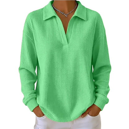 Bestseller🏆🧶 Damen-Strickoberteil mit V-Ausschnitt und langen Ärmeln