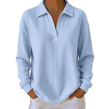 Bestseller🏆🧶 Damen-Strickoberteil mit V-Ausschnitt und langen Ärmeln