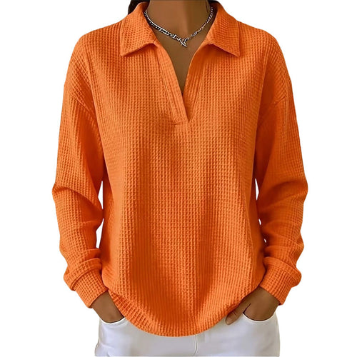 Bestseller🏆🧶 Damen-Strickoberteil mit V-Ausschnitt und langen Ärmeln