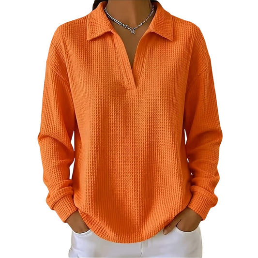 Bestseller🏆🧶 Damen-Strickoberteil mit V-Ausschnitt und langen Ärmeln