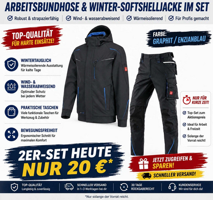 Offizieller Markenshop-Softshelljacke x Bundhose Set🔥