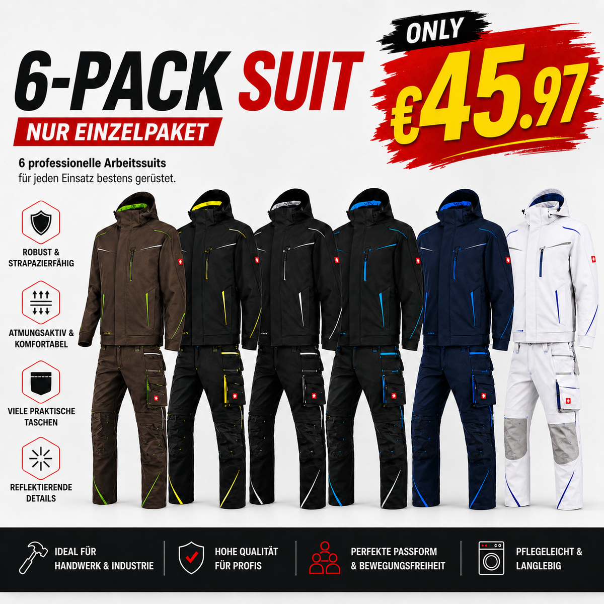 Offizieller Markenshop-Softshelljacke x Bundhose Set🔥